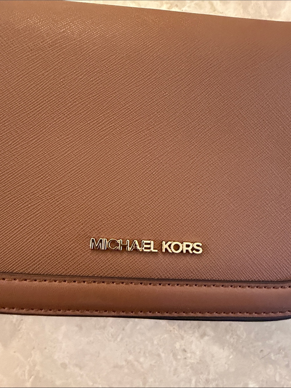 Michael Kors Brown Leather Crossbody Clutch - Picture 7 of 7